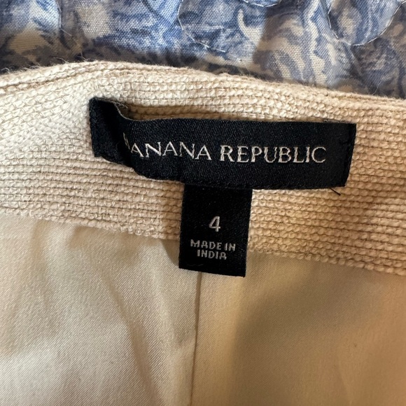 Banana Republic Light Tan Button-Front Mini Skirt - Picture 3 of 6